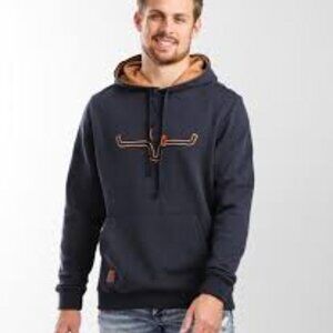 Kimes Ranch men's Fast Talker sweatshirt navy blue medium hoodie hooded